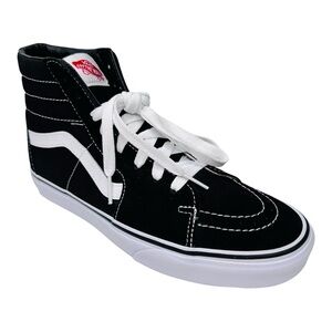 Vans Classic Black & White Suede/Canvas SK8-Hi Unisex Mens 8..Womens 9.5